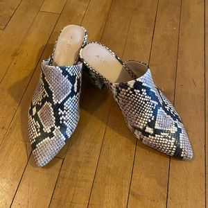 Aldo Snakeskin mules